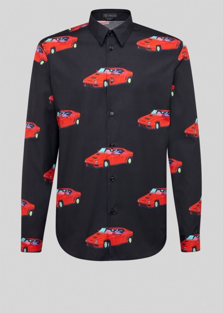 Camasi Versace Versace Race Car Print Barbati | EDFCHXK-64